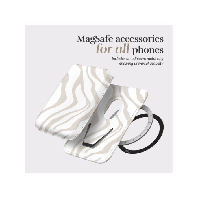 MIO Sandy Zebra Magsafe Compatible Card Holder