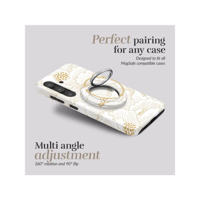 MIO MagSafe Compatible Swivel Ringstand White Roses