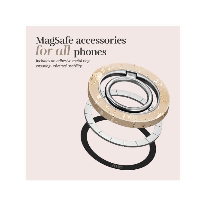 MIO MagSafe Compatible Swivel Ringstand Gold Marble