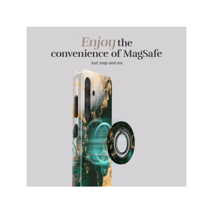 MIO MagSafe Compatible Swivel Ringstand Green Marble