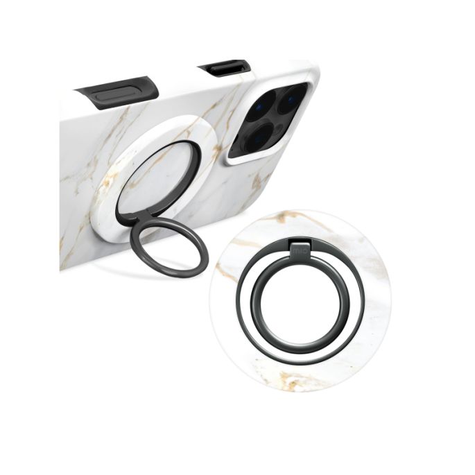MIO MagSafe Compatible Swivel Ringstand White Marble