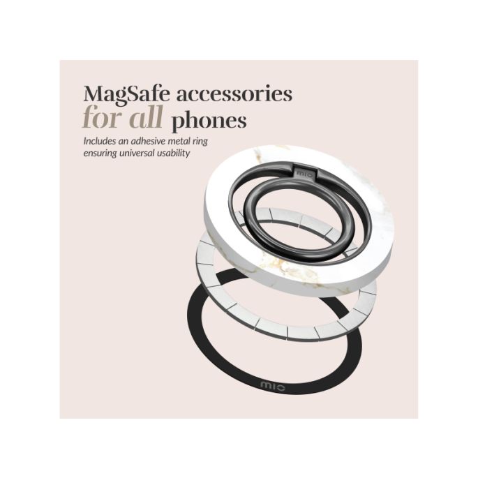 MIO MagSafe Compatible Swivel Ringstand White Marble