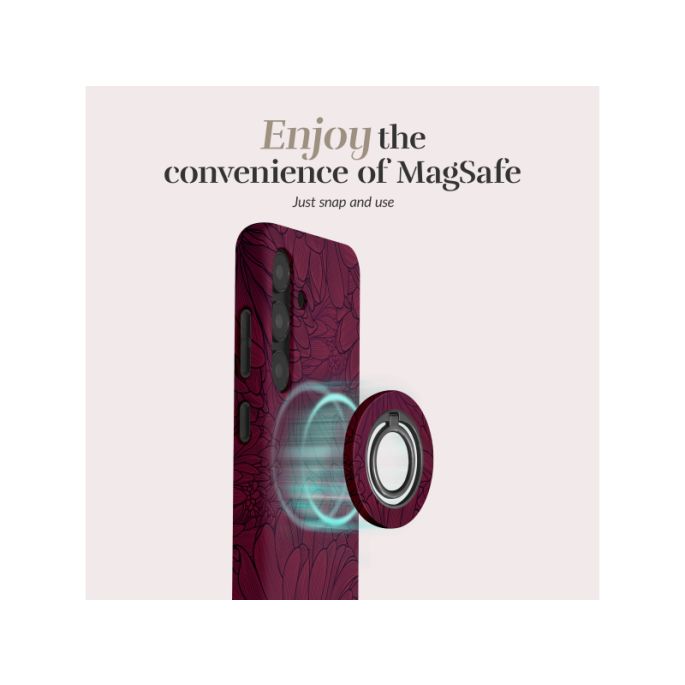 MIO MagSafe Compatible Swivel Ringstand Berry Blooms