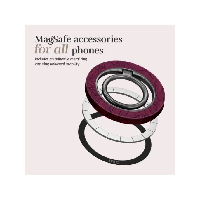 MIO MagSafe Compatible Swivel Ringstand Berry Blooms