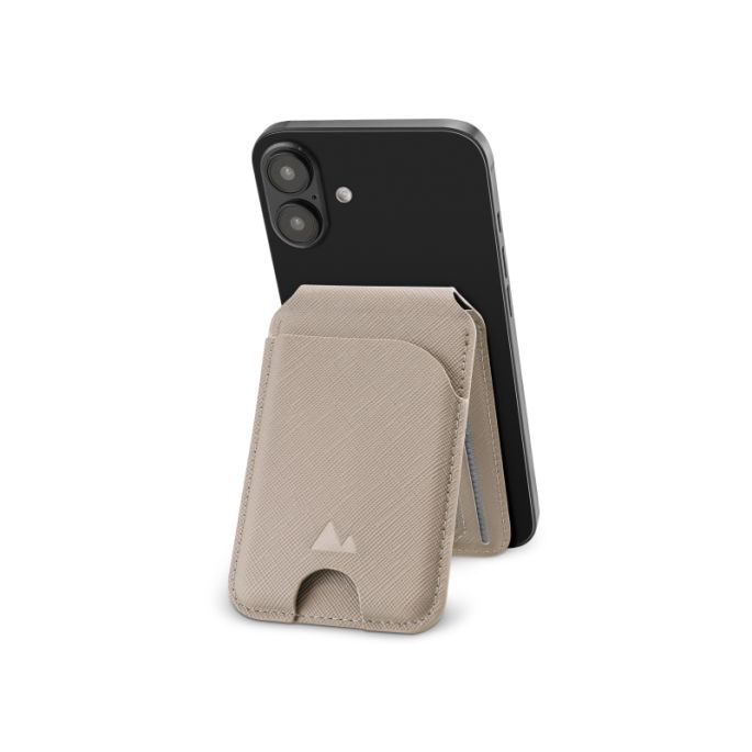 My Style MagSafe Compatible Magnet Card Holder with Stand Function Warm Grey