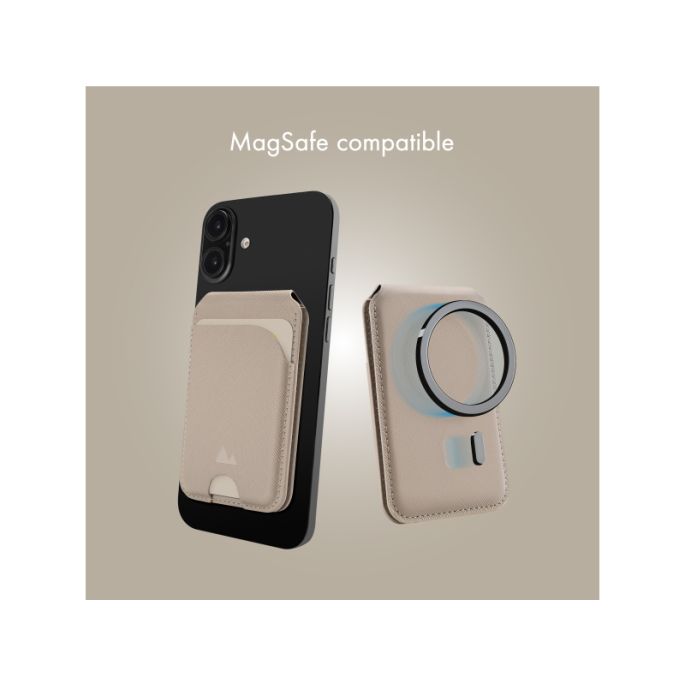 My Style MagSafe Compatible Magnet Card Holder with Stand Function Warm Grey