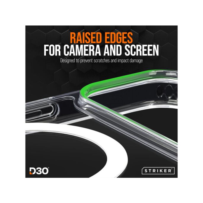 Striker X-Core - D3O Xtreme Impact Mag Case PRO - Clear - Apple iPhone 16 Pro