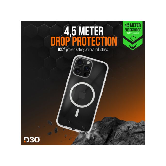 Striker X-Core - D3O Xtreme Impact Mag Case PRO - Clear - Apple iPhone 16 Pro Max