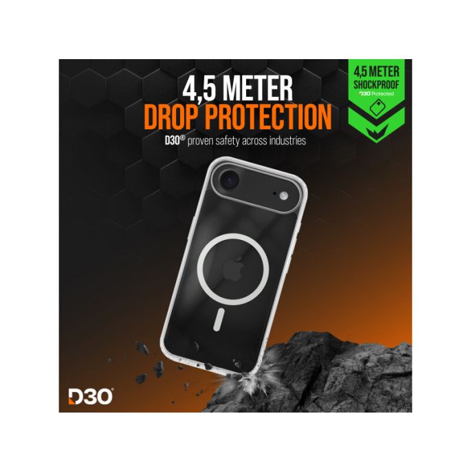 Striker X-Core - D3O Xtreme Impact Mag Case PRO - Clear - Apple iPhone 17 Air