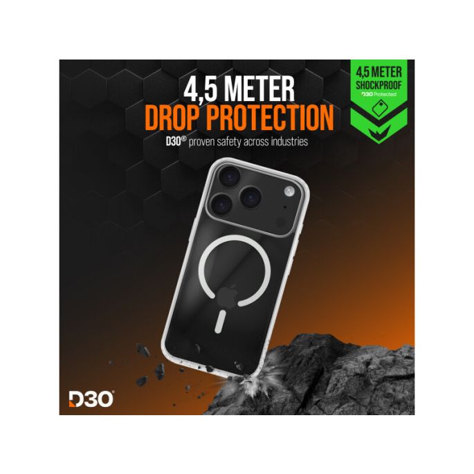 Striker X-Core - D3O Xtreme Impact Mag Case PRO - Clear - Apple iPhone 17 Pro