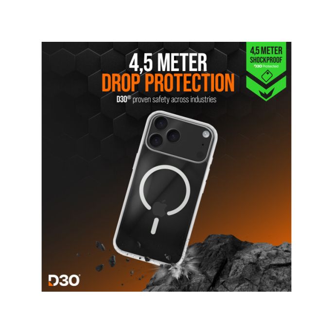 Striker X-Core - D3O Xtreme Impact Mag Case PRO - Clear - Apple iPhone 17 Pro Max