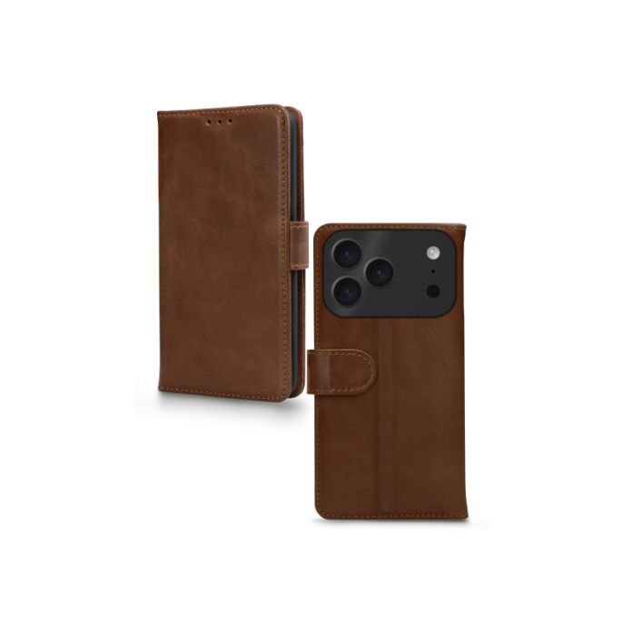 Mobilize Leather Wallet Apple iPhone 17 Pro Max Brown