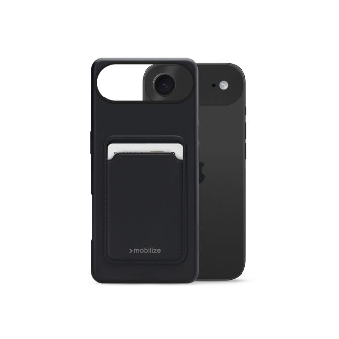 Mobilize Rubber Gelly Card Case Apple iPhone 17 Air Matt Black