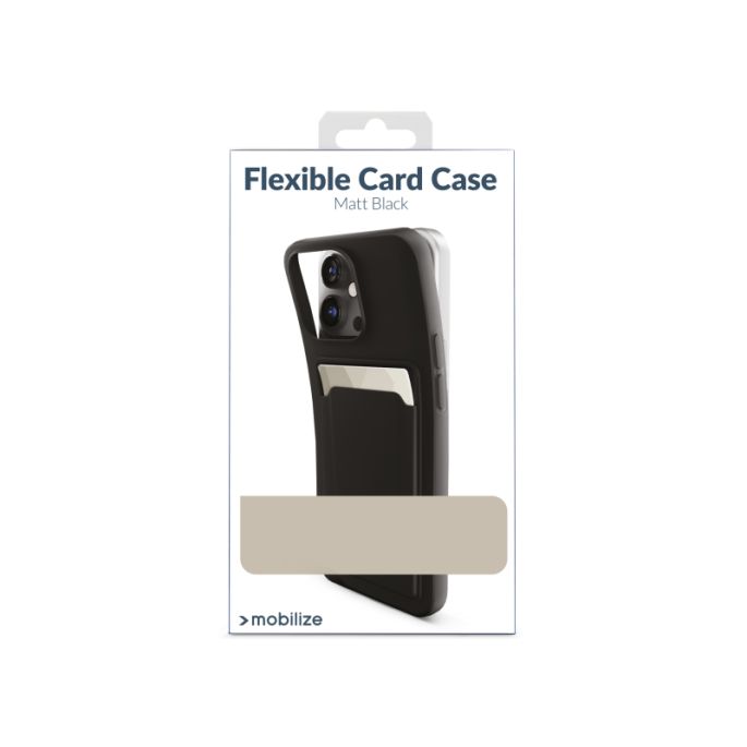 Mobilize Rubber Gelly Card Case Apple iPhone 17 Pro Matt Black