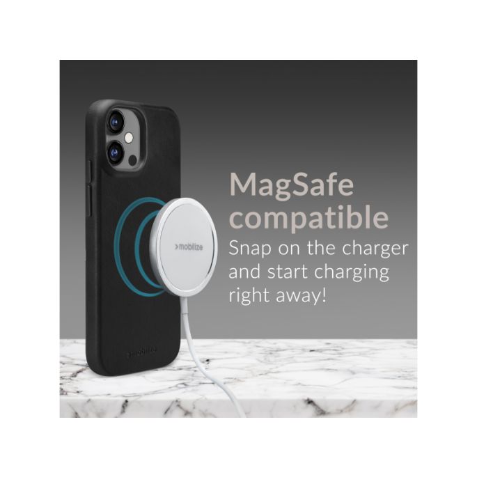 Mobilize Magsafe Compatible Premium Leather Case Apple iPhone 17 Black