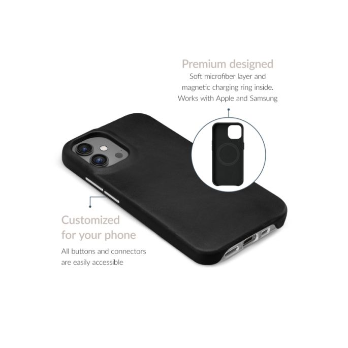 Mobilize Magsafe Compatible Premium Leather Case Apple iPhone 17 Pro Max Black