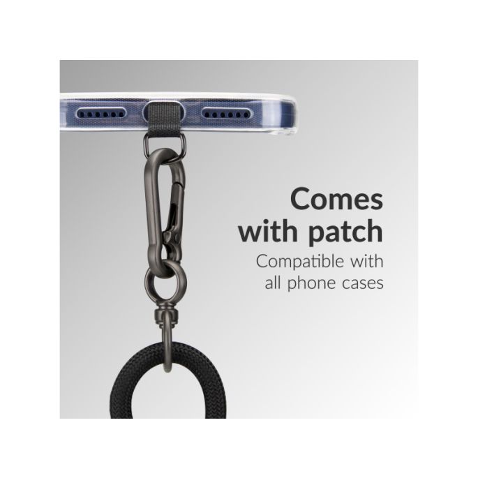 Mobilize Lanyard Nylon Cable - USB-C to USB-C - 1.85m - 60W Black