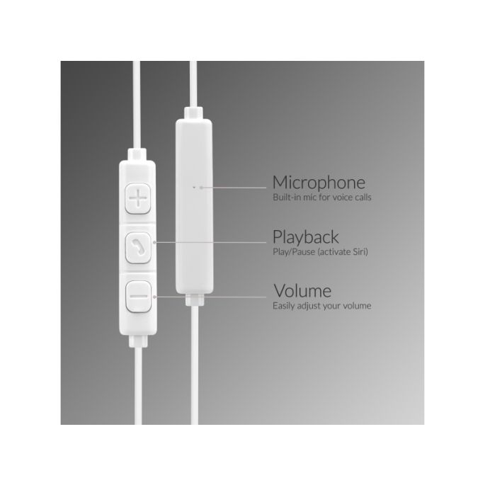 Mobilize In-ear Stereo Headset with Remote USB-C White