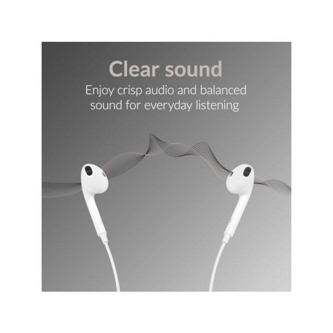 Mobilize In-ear Stereo Headset with Remote USB-C White