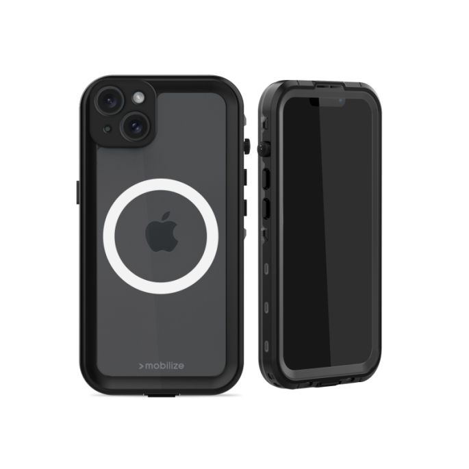 Mobilize MagSafe Compatible Waterproof Case Apple iPhone 15 Plus Clear/Black