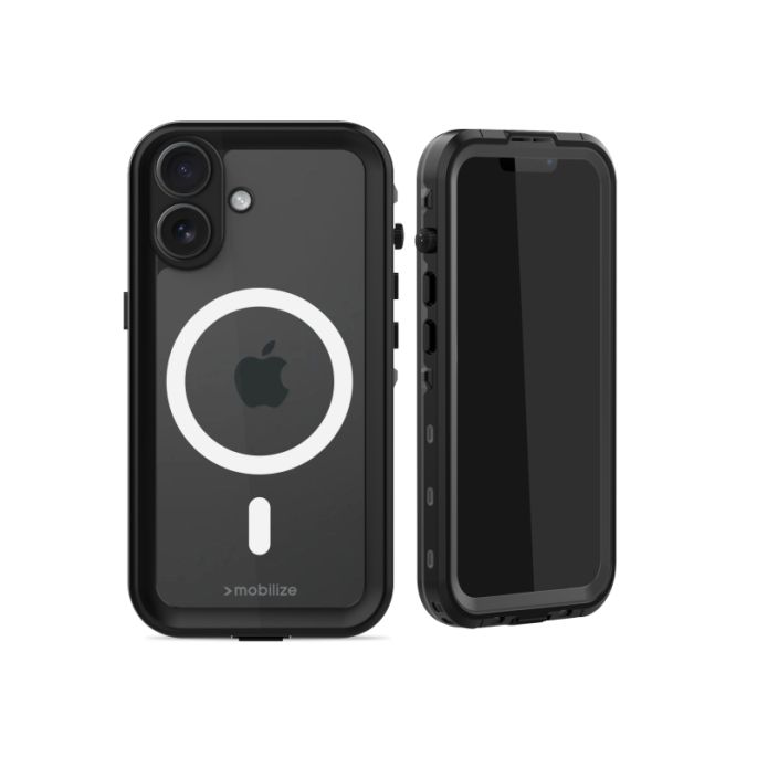 Mobilize MagSafe Compatible Waterproof Case Apple iPhone 16 Clear/Black
