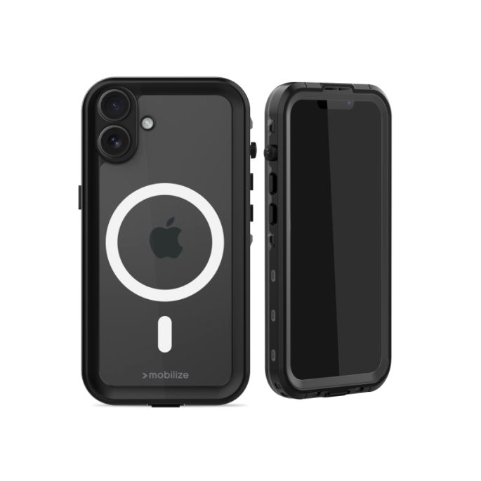 Mobilize MagSafe Compatible Waterproof Case Apple iPhone 16 Plus Clear/Black