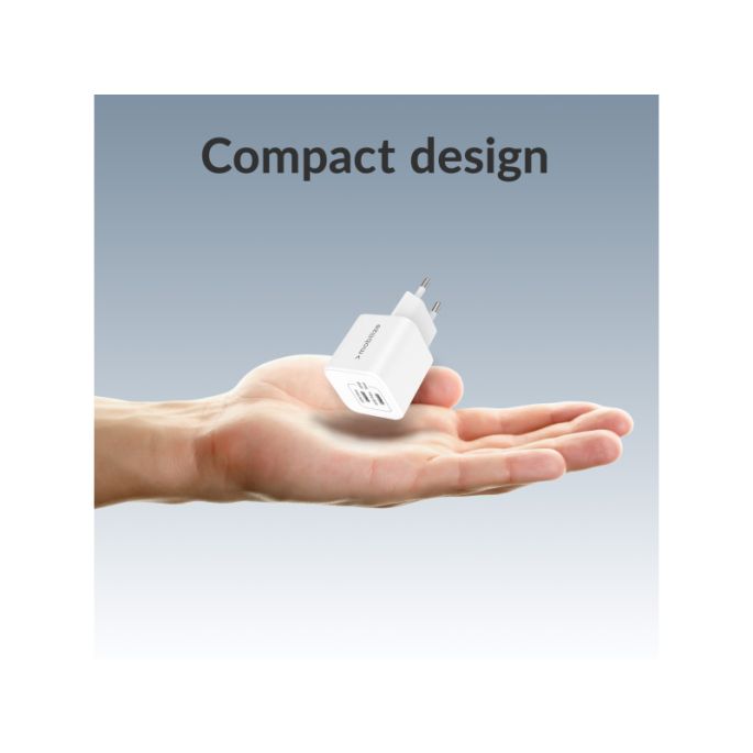 Mobilize Wall Charger 2x USB-C GaN 45W with PD/PPS White