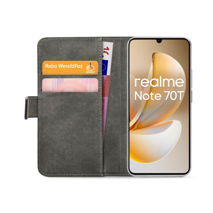 Mobilize Classic Gelly Wallet Book Case Realme Note 70T Black