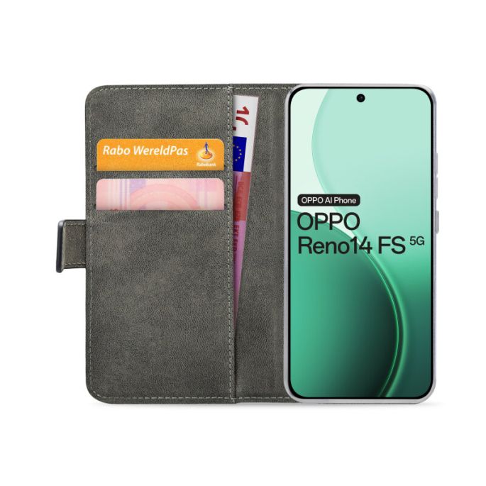 Mobilize Classic Gelly Wallet Book Case OPPO Reno14 F/Reno14 FS Black