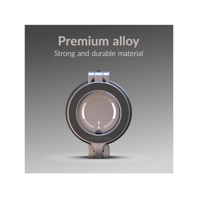 Mobilize MagSafe Compatible Phone Holder - 360° Rotatable & Foldable - Vacuum Suction - Premium Alloy