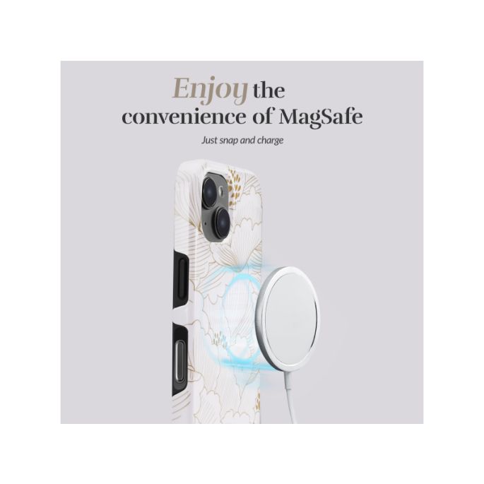 MIO White Roses Magsafe Compatible for iPhone 17 Pro/18 Pro