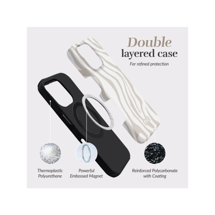 MIO Sandy Zebra Magsafe Compatible for iPhone 17 Pro Max/18 Pro Max