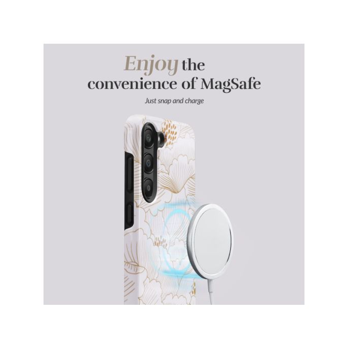 MIO White Roses Magsafe Compatible for Samsung S25 FE 5G/S26 FE 5G