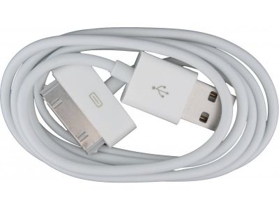 Xccess Data Cable Apple iPhone 3G(s)/4(s)/iPad 2/3/4 White Bulk