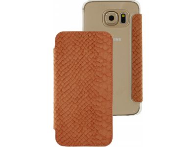 Mobilize Slim Booklet Samsung Galaxy S6 Soft Snake Apricot