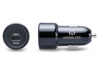 Mobilize Smart Autolader USB-C 3.0A 15W - Zwart