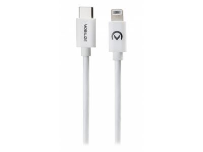 Mobilize Fast Charge/Sync Cable USB-C to MFi Lightning 60W 1m. White