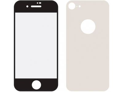 Mobilize Glas Screenprotector Edge-to-Edge Voor- en achter Apple iPhone 8 - Zilver