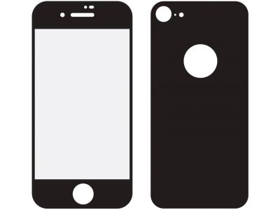 Mobilize Glas Screenprotector Edge-to-Edge Voor- en achter Apple iPhone 8 - Zwart
