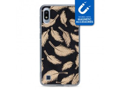 My Style Magneta Case for Samsung Galaxy A10 Golden Feathers