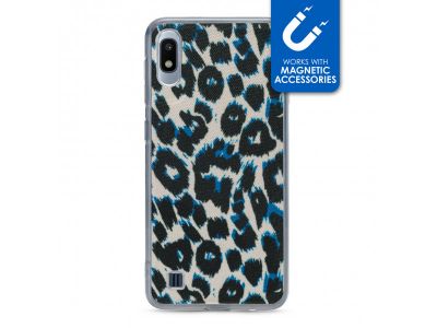 My Style Magneta Case voor Samsung Galaxy A10 - Luipaard/Blauw