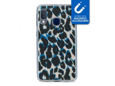 My Style Magneta Case voor Samsung Galaxy A20e - Luipaard/Blauw