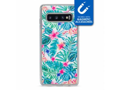 My Style Magneta Case voor Samsung Galaxy S10 - Wit Jungle