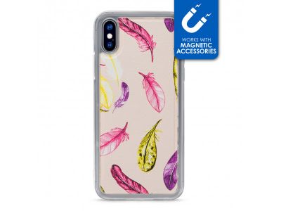My Style Magneta Case for Apple iPhone X/Xs Beige Feathers