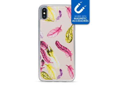 My Style Magneta Case for Apple iPhone Xs Max Beige Feathers