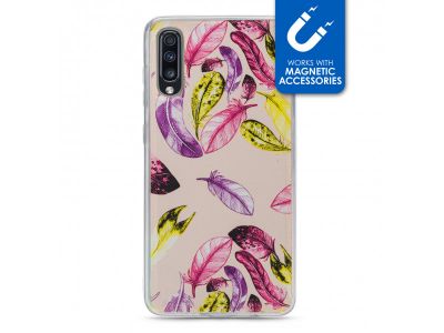 My Style Magneta Case for Samsung Galaxy A70 Beige Feathers