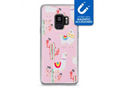 My Style Magneta Case voor Samsung Galaxy S9 - Roze Alpaca