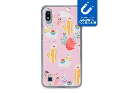 My Style Magneta Case voor Samsung Galaxy A10 - Roze Alpaca