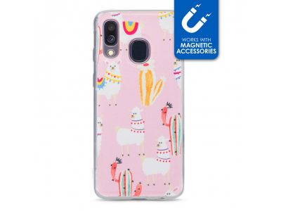 My Style Magneta Case for Samsung Galaxy A40 Pink Alpaca
