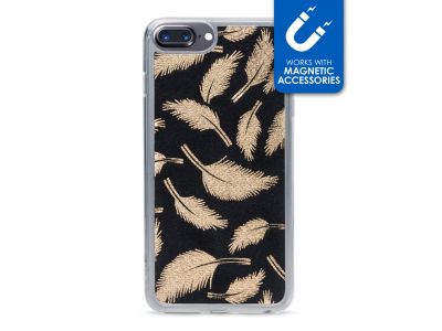 My Style Magneta Case for Apple iPhone 6 Plus/6S Plus/7 Plus/8 Plus Golden Feathers